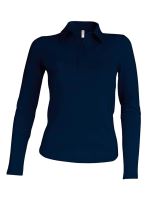 LADIES' LONG-SLEEVED POLO SHIRT Navy