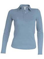 LADIES' LONG-SLEEVED POLO SHIRT Sky Blue