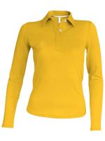 LADIES' LONG-SLEEVED POLO SHIRT Yellow