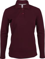 LADIES' LONG-SLEEVED POLO SHIRT Wine