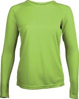 LADIES' LONG-SLEEVED SPORTS T-SHIRT Lime