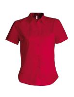 LADIES' SHORT-SLEEVED COTTON POPLIN SHIRT Classic Red