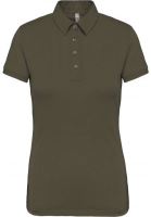 LADIES' SHORT SLEEVED JERSEY POLO SHIRT Light Khaki