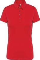 LADIES' SHORT SLEEVED JERSEY POLO SHIRT Red