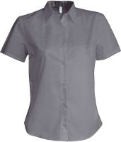 LADIES' SHORT-SLEEVED OXFORD SHIRT Oxford Silver