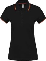 LADIES' SHORT-SLEEVED POLO SHIRT Black/Red/Yellow