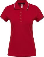 LADIES' SHORT-SLEEVED POLO SHIRT Red/Navy/White