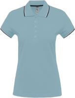 LADIES' SHORT-SLEEVED POLO SHIRT Sky Blue/Navy/White