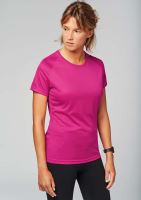 LADIES' SHORT-SLEEVED SPORTS T-SHIRT Wine