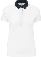 LADIES' TWO-TONE JERSEY POLO SHIRT 