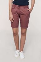 LADIES' WASHED EFFECT BERMUDA SHORTS 