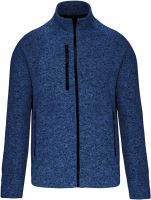 MEN'S FULL ZIP HEATHER JACKET Light Royal Blue Mélange