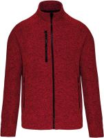 MEN'S FULL ZIP HEATHER JACKET Red Melange