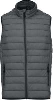 MEN’S LIGHTWEIGHT SLEEVELESS FAKE DOWN JACKET Marl Dark Grey