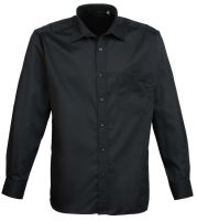 MEN'S LONG SLEEVE POPLIN SHIRT Black