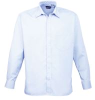 MEN'S LONG SLEEVE POPLIN SHIRT Light Blue