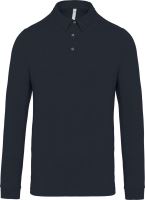 MEN'S LONG SLEEVED JERSEY POLO SHIRT Navy