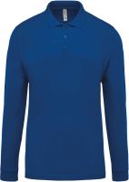 MEN'S LONG-SLEEVED PIQUÉ POLO SHIRT Light Royal Blue