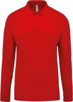 MEN'S LONG-SLEEVED PIQUÉ POLO SHIRT Red