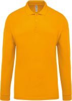 MEN'S LONG-SLEEVED PIQUÉ POLO SHIRT Yellow