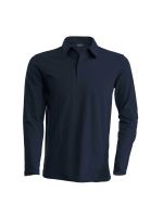 MEN'S LONG-SLEEVED POLO SHIRT Dark Grey