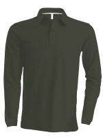 MEN'S LONG-SLEEVED POLO SHIRT Dark Khaki