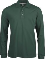 MEN'S LONG-SLEEVED POLO SHIRT Forest Green