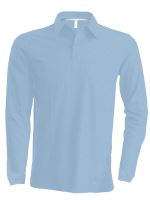 MEN'S LONG-SLEEVED POLO SHIRT Sky Blue