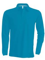 MEN'S LONG-SLEEVED POLO SHIRT Tropical Blue