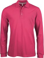 MEN'S LONG-SLEEVED POLO SHIRT Fuchsia