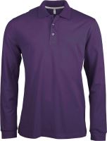 MEN'S LONG-SLEEVED POLO SHIRT Purple