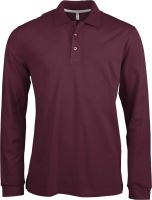 MEN'S LONG-SLEEVED POLO SHIRT Wine