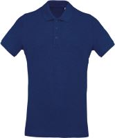 MEN'S ORGANIC PIQUÉ SHORT-SLEEVED POLO SHIRT Ocean Blue Heather