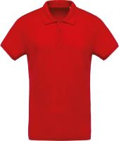 MEN'S ORGANIC PIQUÉ SHORT-SLEEVED POLO SHIRT Red