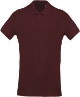 MEN'S ORGANIC PIQUÉ SHORT-SLEEVED POLO SHIRT Wine Heather