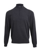 MEN'S QUARTER-ZIP KNITTED SWEATER Charcoal