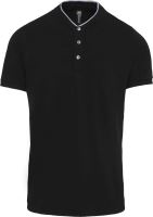 MEN'S SHORT SLEEVE POLO SHIRT WITH MANDARIN COLLAR 