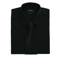 MEN'S SHORT SLEEVE POPLIN SHIRT Black