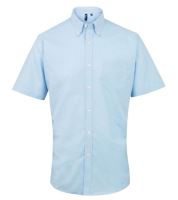 MEN’S SHORT SLEEVE SIGNATURE OXFORD SHIRT Light Blue