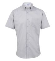 MEN’S SHORT SLEEVE SIGNATURE OXFORD SHIRT Silver