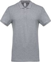 MEN'S SHORT-SLEEVED PIQUÉ POLO SHIRT Snow Grey