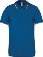 MEN'S SHORT-SLEEVED POLO SHIRT Light Royal Blue/Red/White