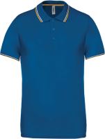 MEN'S SHORT-SLEEVED POLO SHIRT Light Royal Blue/Yellow/White