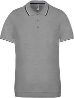 MEN'S SHORT-SLEEVED POLO SHIRT Oxford Grey/Navy/White