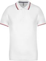 MEN'S SHORT-SLEEVED POLO SHIRT White/Navy/Red