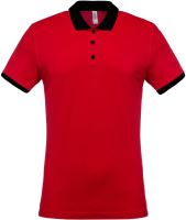 MEN'S TWO-TONE PIQUÉ POLO SHIRT Red/Black