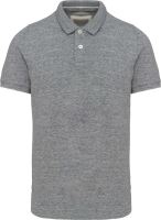 MEN'S VINTAGE SHORT SLEEVE POLO SHIRT Slub Grey Heather