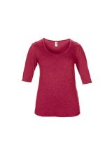 NŐI TRI-BLEND DEEP SCOOP 1/2 UJJÚ PÓLÓ Heather Red