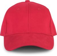 OEKOTEX CERTIFIED 6 PANEL CAP Red