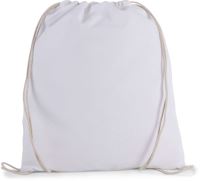 ORGANIC COTTON SMALL DRAWSTRING BAG White